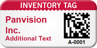Custom 2D Inventory Tag Barcoded Asset Tag