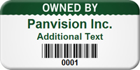 Custom Owned By Asset Tag with Barcode
