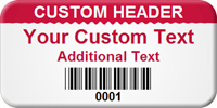 Customized Asset Tag with Barcode