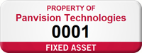 Personalized Fixed Asset Tag with Numbering