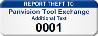 Customizable Report Theft Asset Tag with Numbering