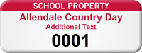 Customize School Property Asset Tag with Numbering