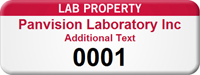Customizable Lab Property Asset Tag with Numbering