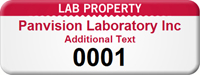 Personalized Lab Property Asset Tag with Numbering