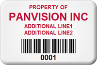 Asset Label, Company Name with Numbering