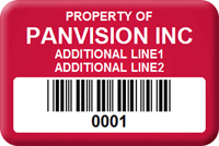 Asset Label, Company Name with Numbering