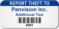 Report Theft To Customizable Asset Tag with Barcode