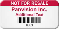 Not For Resale Custom Property of Asset Tag