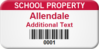 Customized School Property Asset Tag