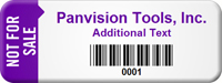 Customized Not For Sale Asset Tag with Barcode