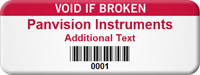 Void If Broken Custom Asset Tag with Barcode