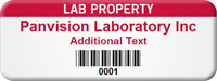 Customizable Lab Property Asset Tag with Barcode