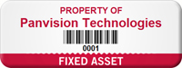 Custom Fixed Asset Tag with Barcode