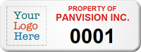 SunGuard Asset Label, Add Company Name with Numbering