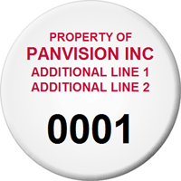 Asset Label, Company Name with Numbering