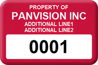 Asset Label, Company Name with Numbering