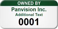 Owned By Custom Numbered Asset Tag