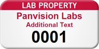 Lab Property Custom Asset Label with Numbering