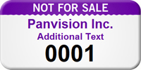Custom Not For Sale Asset Tag Numbered