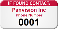 Custom If Found Contact Asset Tag with Numbering