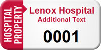 Hospital Property Custom Asset Tag with Numbering