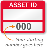 Asset ID - Prenumbered Labels (Pack of 100)