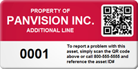 Custom Asset Tags with QR Code on Right