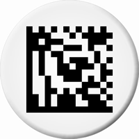 Custom 2D Barcode Circle Asset Tags