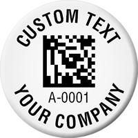 Create Company 2D Barcode Asset Tags