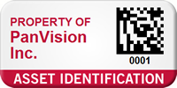 Customizable Asset Identification Tag With Barcode