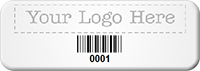 0.625" X 1.75", Custom Barcode Logo Asset Tag
