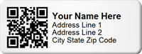 QR Code Asset Tag, Add Name, Address, City