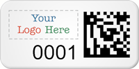 Custom SunGuard 2D Barcode Logo Asset Tag