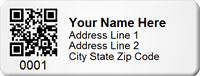 QR Code Asset Tag, Add Address, City, State