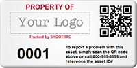 QR Code Customizable Logo Asset Tag