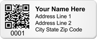 QR Code Asset Tag, Add Address, City, State