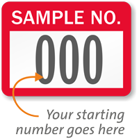 Sample No. Label, Consecutive Numbering