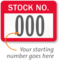 Stock No. Label, Consecutive Numbering