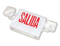 Double Sided Salida Combo Exit Sign Battery Backup