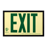Photoluminescent Framed Green Acrylic Exit Sign