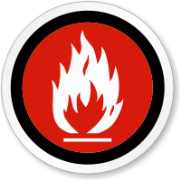 No Flammable Material Symbol