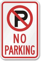 No Parking Sign (no parking symbol)