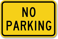 Aluminum NO PARKING Sign