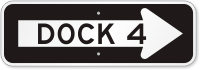 Dock 4 Right Directional Arrow Sign