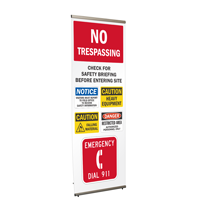 No Trespassing Safety Briefing Required Heavy Equipment