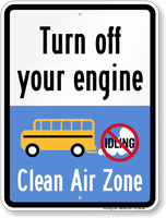 State Idle Sign for School Grounds Maine