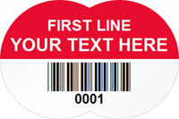 Custom Barcode Label Template, 0.75" x 1.125"