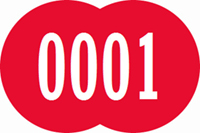 Custom Barcode Label Template,, 1" x 1.5" Butterfly