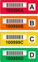 Custom Four Part Colored Label
