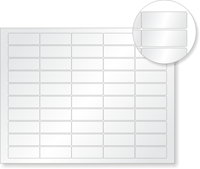 Sheet of LusterGuard Metallized Polyester Labels - ¾ in. x 2 in. (50 Labels / Sheet)